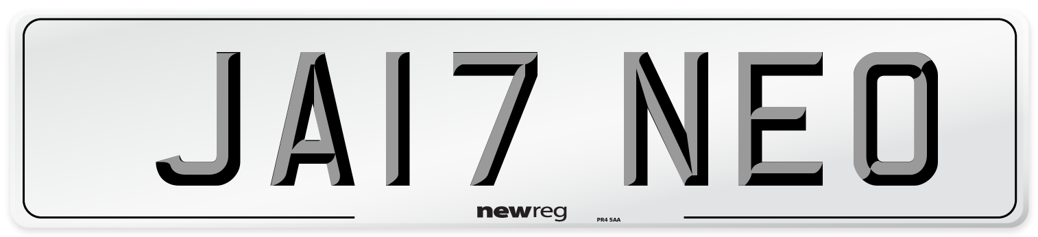 JA17 NEO Number Plate from New Reg